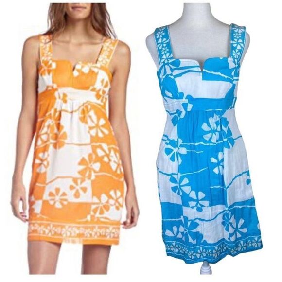 Trina Turk Light Blue & White Nanna Mini Dress - Size 6 - Picture 1 of 15